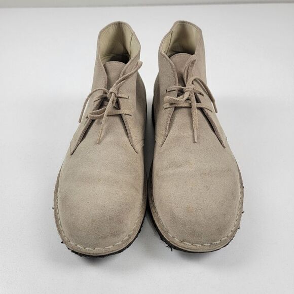 Clarks Desert Chukka Boots Men's Sz 9.5 M Sand Suede Soft Crepe Sole 3169 - Picture 4 of 11